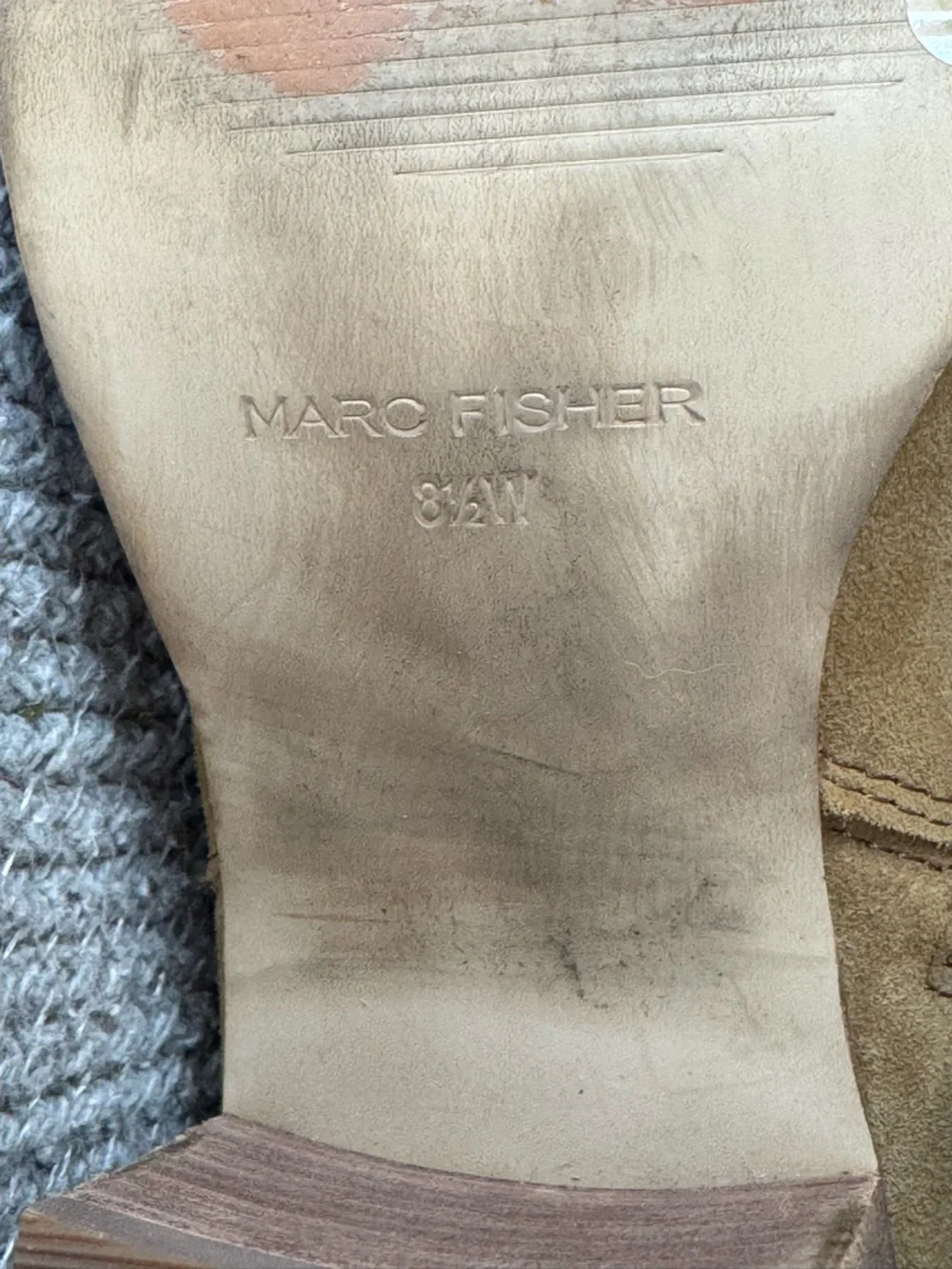 Marc Fisher Tan Suede Over the Knee Tall Boots Size 8.5 Wide Calf